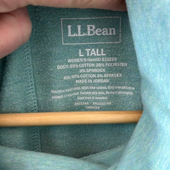 Women's L.L.Bean Cozy Pullover Size Large Tall Seafoam Green - Picture 3 of 6